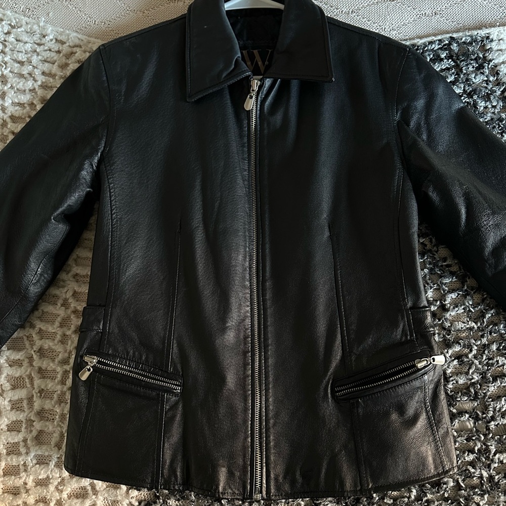 90s Leather Moto Jacket
